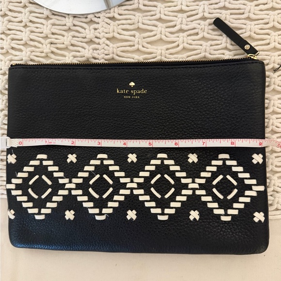 Kate Spade Pebbled Leather Gia Flynn Street Zip Clutch Pouch Bag - Picture 4 of 8